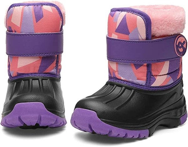 Toddler Snow Boots Boys & Girls Lightweight Waterproof Cold Weather Winter Outdoor Boots (Toddler/Little Kid)