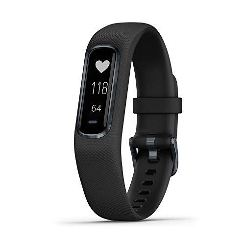 Garmin Vivosmart 4, Activity and Fitness Tracker w/Pulse Ox and Heart Rate Monitor, Midnight W/Black Band