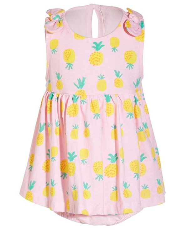 Baby Girls Pineapple Cotton Sunsuit, Created for Macy's