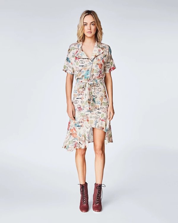 Airmail Stamps Moto Dress