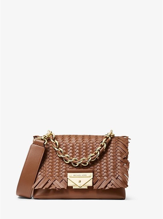 Cece Extra-Small Woven Leather Crossbody Bag