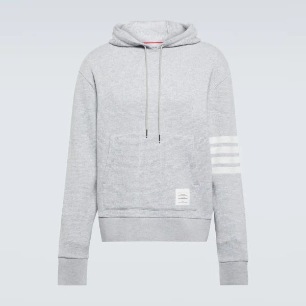 Waffle-knit cashmere and wool hoodie