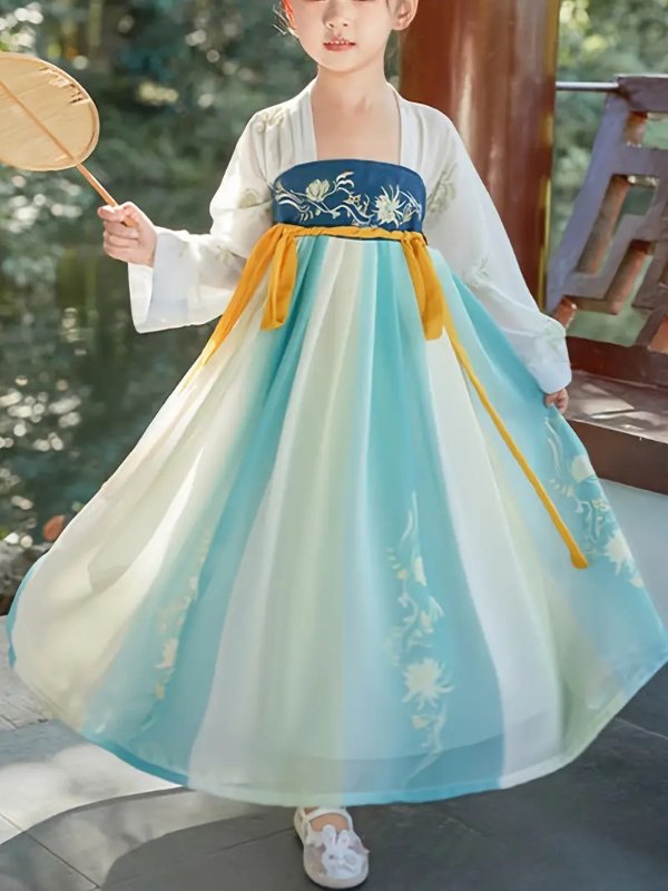 Hanfu Girls Spring And Autumn Girls Baby Long Sleeved Antique Dress Children's Super Fairy Ancient Dress Chinese Style | Don't Miss These Great Deals | Temu