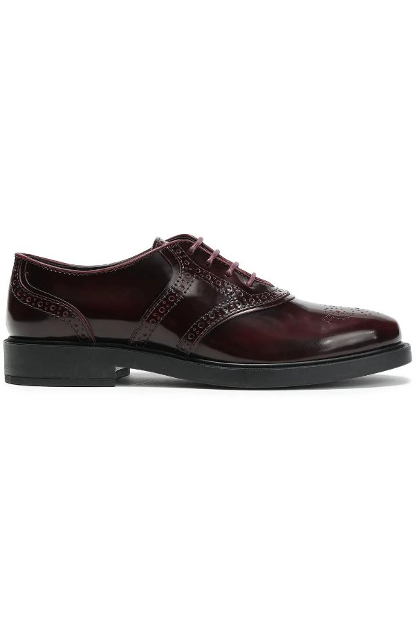 Glossed-leather brogues