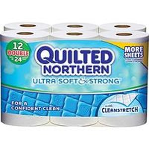 Quilted Northern® 超柔韧卫生纸 12大卷装（相当于24卷）