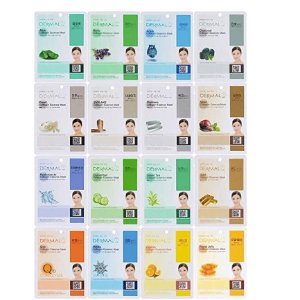 Dermal Korea Collagen Essence Full Face Facial Mask Sheet 24 value pack