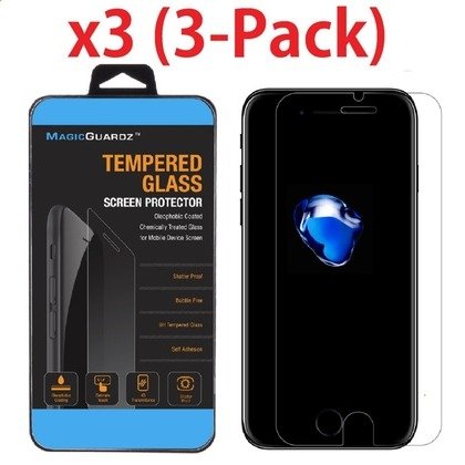 3-Pack For iPhone 6 6s 7 8 Plus X Xs Max XR Tempered GLASS Screen Protector