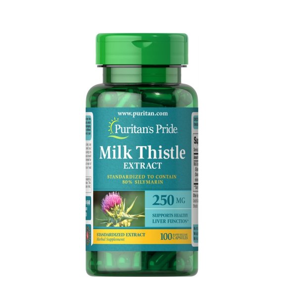 Milk Thistle 250 mg (Silymarin) 100 Capsules | Puritan's Pride