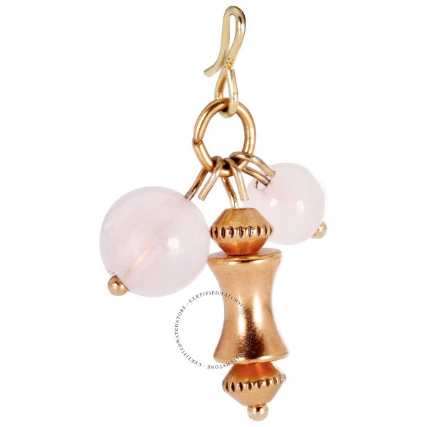 Chain Station Rose Quartz Gold Plated Hook Two Tone Charm
