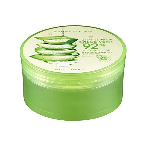 New Soothing Moisture Aloe Vera Gel 92 Percent Korean Cosmetics, 10.56 Fluid Ounce