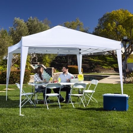 10x10ft Outdoor Portable Lightweight Folding Instant Pop Up Gazebo Canopy Shade Tent w/ Adjustable Height, Wind Vent, Carrying Bag - White