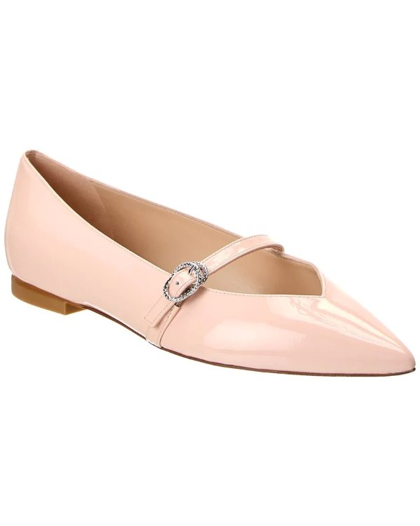 Crystal Buckle Patent Flat