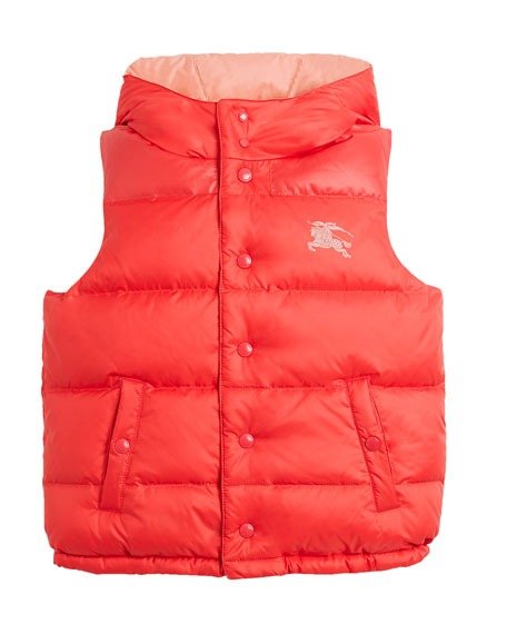 Skye Hooded Quilted Vest, Size 3-14