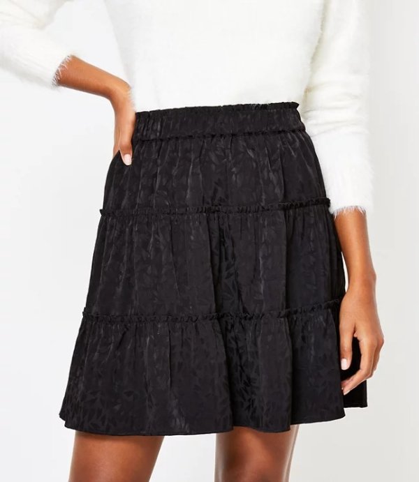 Petite Heart Tiered Skirt | LOFT