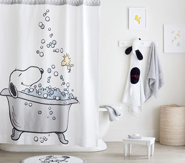Peanuts 浴巾+浴帘+地垫 套装
