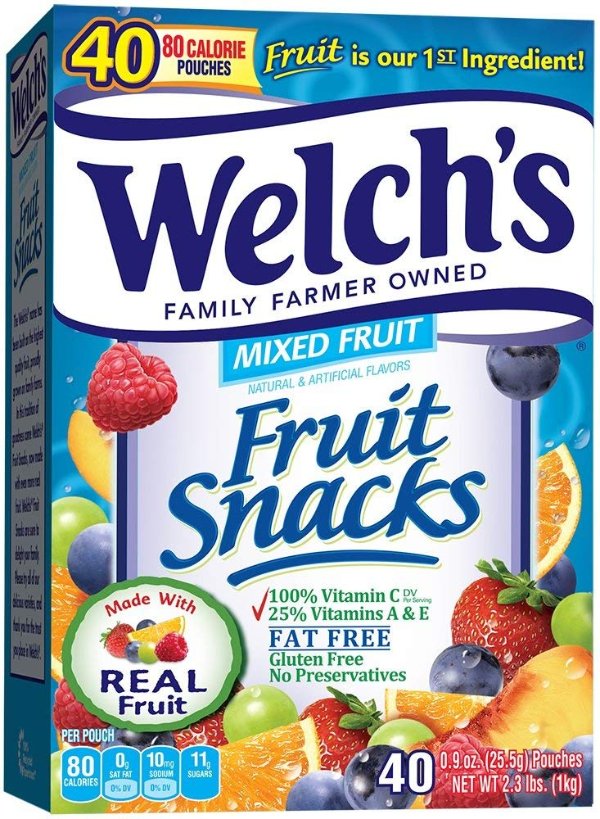 Welch's Fruit Snacks, Mixed Fruit, 40 Count