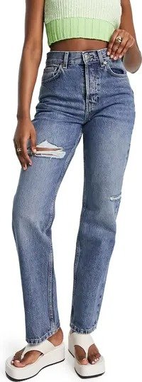 Brixton Ripped High Waist Dad Jeans