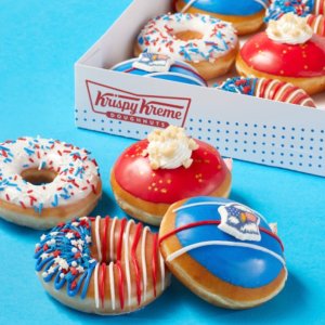 上新：Krispy Kreme 4款造型独立日主题甜甜圈 每打$12.99