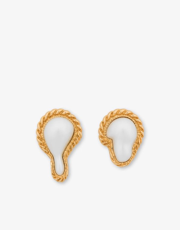 Morphed Pearl clip-on earrings