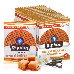Rip Van WAFELS Dutch Caramel & Vanilla Stroopwafels 12 Count