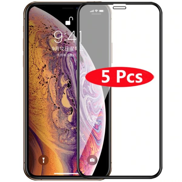 US $3.15 21% OFF|5Pcs Full Cover Tempered Glass for iPhone 11 Pro Max 6 6s 7 8 Plus Screen Protector for iPhone X XS Max XR 5 5s 5C SE Film Case|Phone Screen Protectors| | - AliExpress