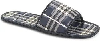 Quilted Check Slide Sandal (Women)