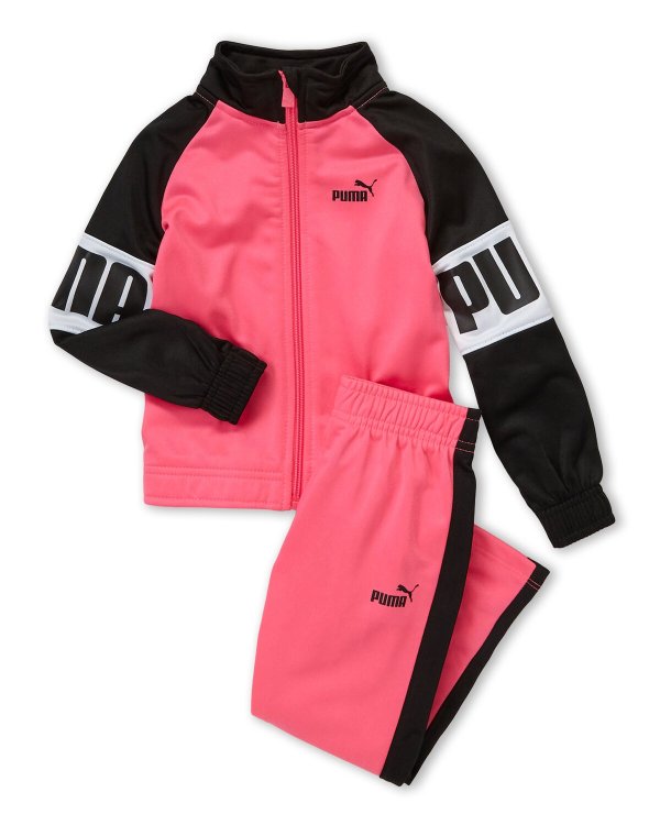 (Toddler Girls) Two-Piece Color Block Track Jacket & Pants Set
