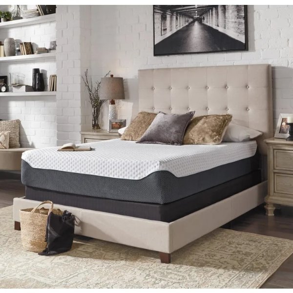 Queen Ashley Chime Elite 12 inch Memory Foam Firm Bed in a Box Mattress