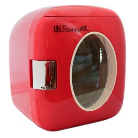 Uber Appliance UB-XL1 Uber Chill XL 12 Can Retro Personal Mini Fridge for Home, Office, Car or Boat AC & DC - Red