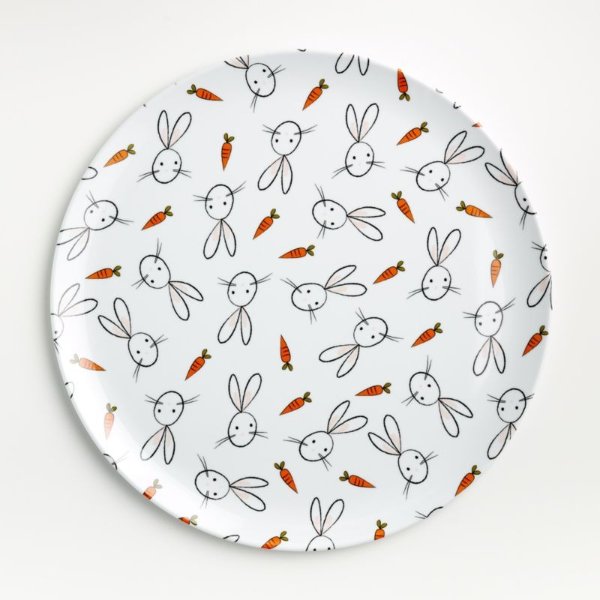Easter Bunny/Carrot Melamine Platter + Reviews | Crate and Barrel