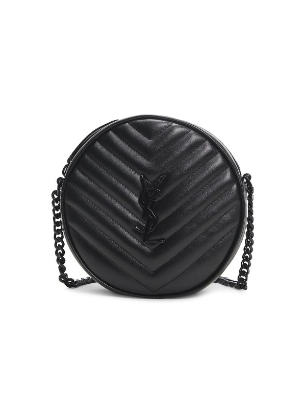 Jade Round Matelasse Leather Bag