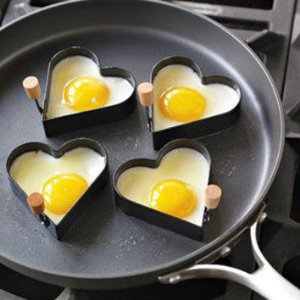  Nonstick Heart Pancake Egg Rings, Set of 2