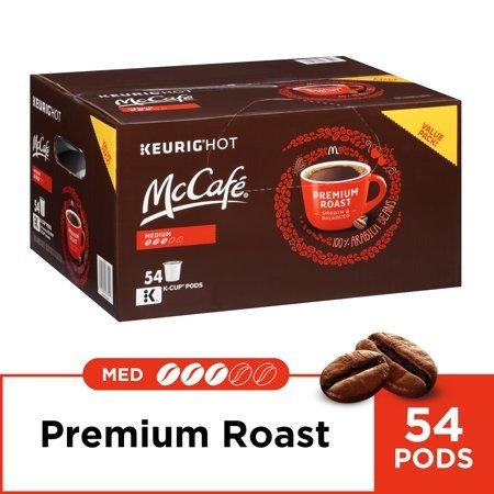 McCafe Premium Roast Medium Coffee K-Cup Pods, 54 ct - 18.6 oz Box