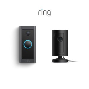 Ring Video Doorbell 有线供电版 + 1080p 室内无线监控摄像头