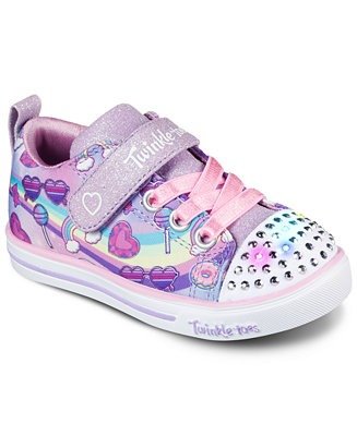Toddler Girls Twinkle Toes Sparkle Light - Rainbow Skies Casual Sneakers from Finish Line
