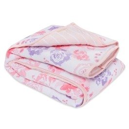 Spring Roses Organic Cotton Reversible Baby Quilt