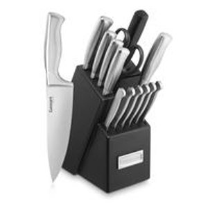 Cuisinart 15件 不锈钢把手刀具套装