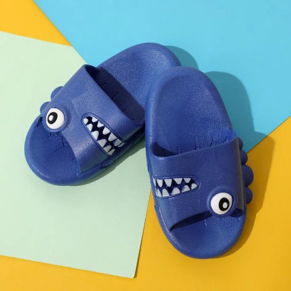 Toddler / Kid Blue Cartoon Shark Sandals