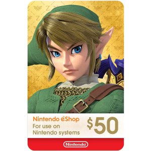 Nintendo eShop $50 Gift Cards Email Delivery