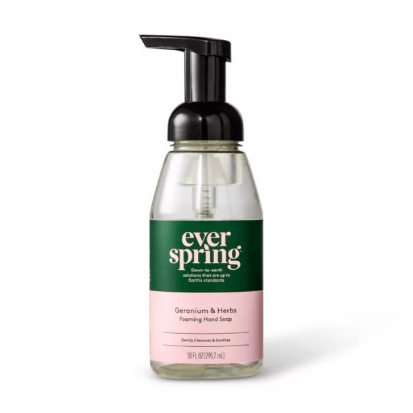 Geranium & Herbs Foaming Hand Soap - 10 fl oz - Everspring&#8482;