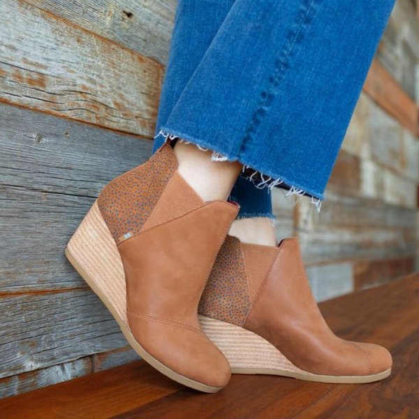 Tan Leather and Mini Cheetah Suede Women's Kelsey Booties 