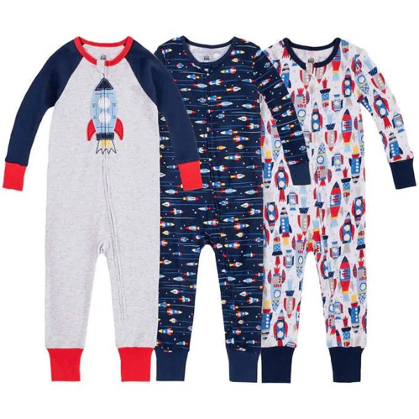 Headquarters' 3-pack Cotton Sleepers, Rocket