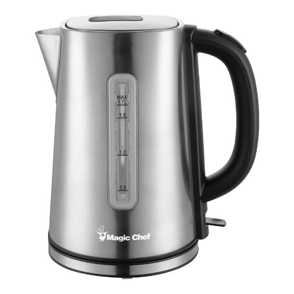 7-Cup Stainless Steel Electric Kettle with Cord Storage