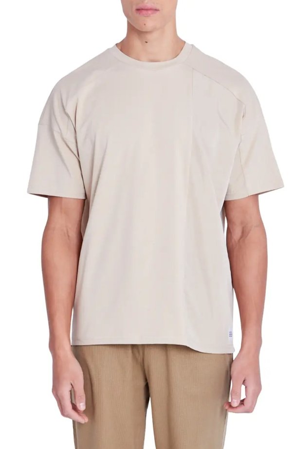 Contrast Stretch Cotton T-Shirt