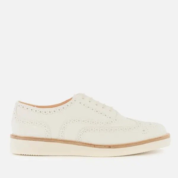 Women's Baille Leather Brogues - White