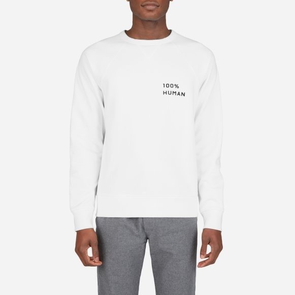 The 100% Human Unisex French Terry Sweatshirt in Small Print