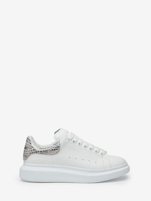 Men's Oversized Sneaker in White/silver