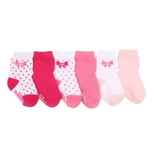 Playful Pink Socks, 6-Pack