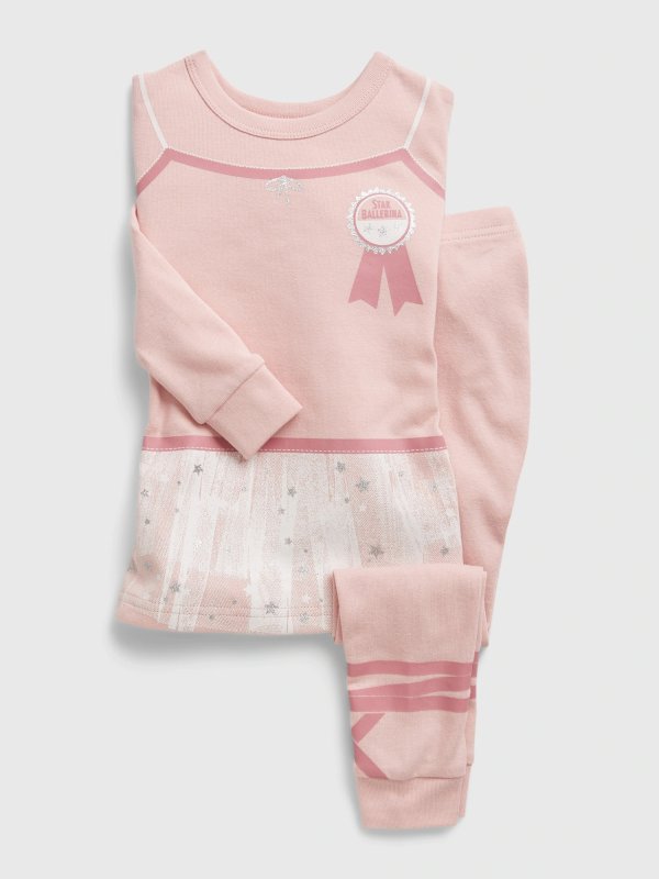 100% 有机棉 芭蕾演员婴儿、小童睡衣套装