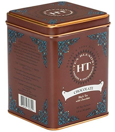 Fine Tea Tin, Chocolate Flavor, 20 Tea Bags